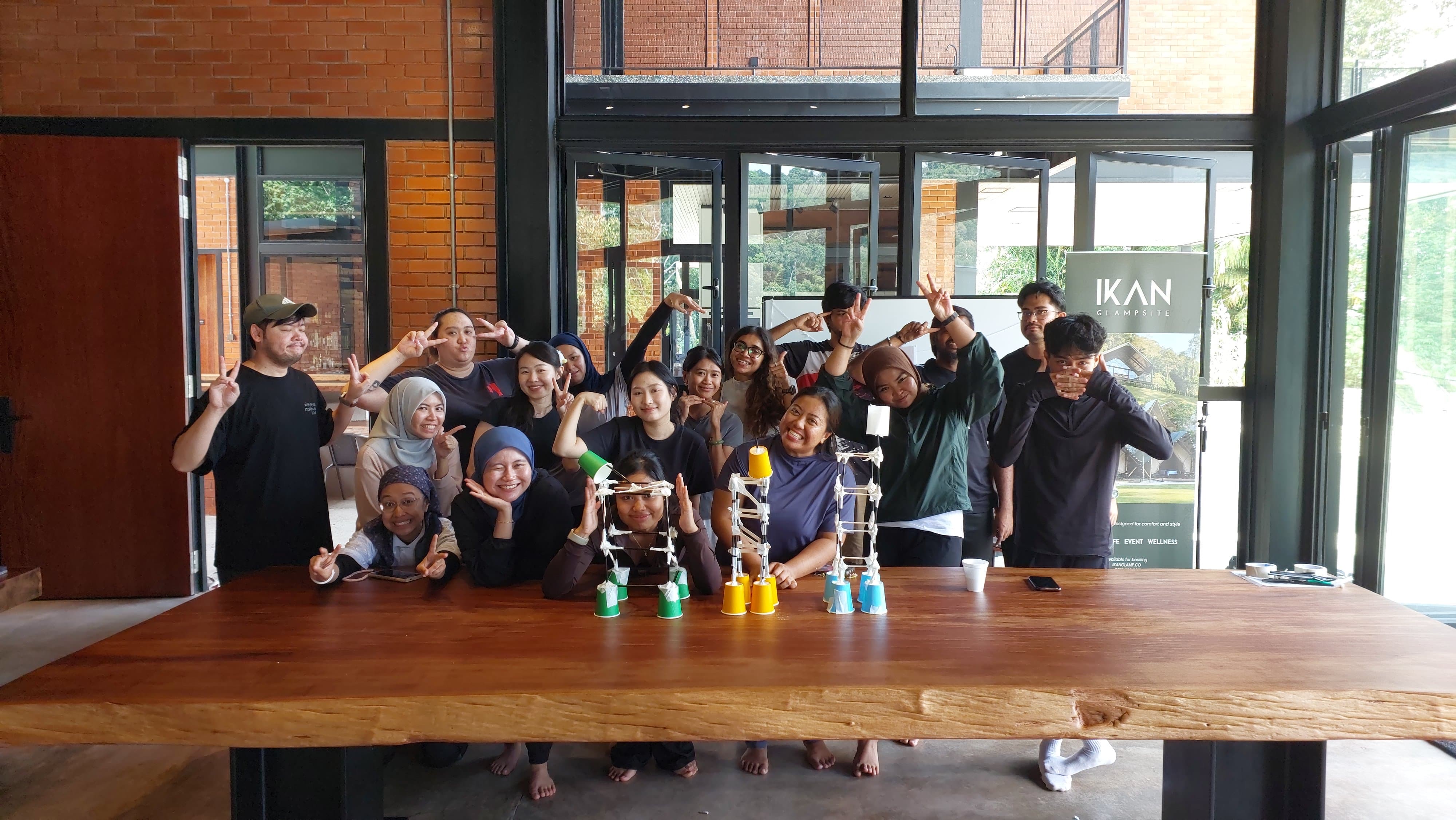 Corporate team building event at IKAN Glampsite